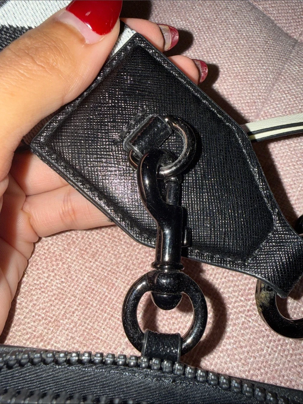 Marc Jacobs Black Micro Snapshot Charm includes dustbag